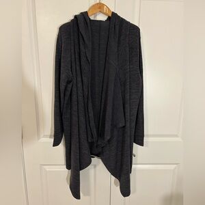 H&H dramatic hooded long waterfall cardigan oversized large